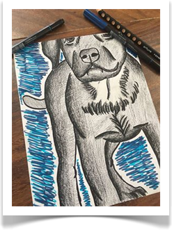 Dibujo realizado por Efraín Abarca