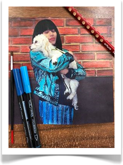 Dibujo realizado por Miley Guzmán